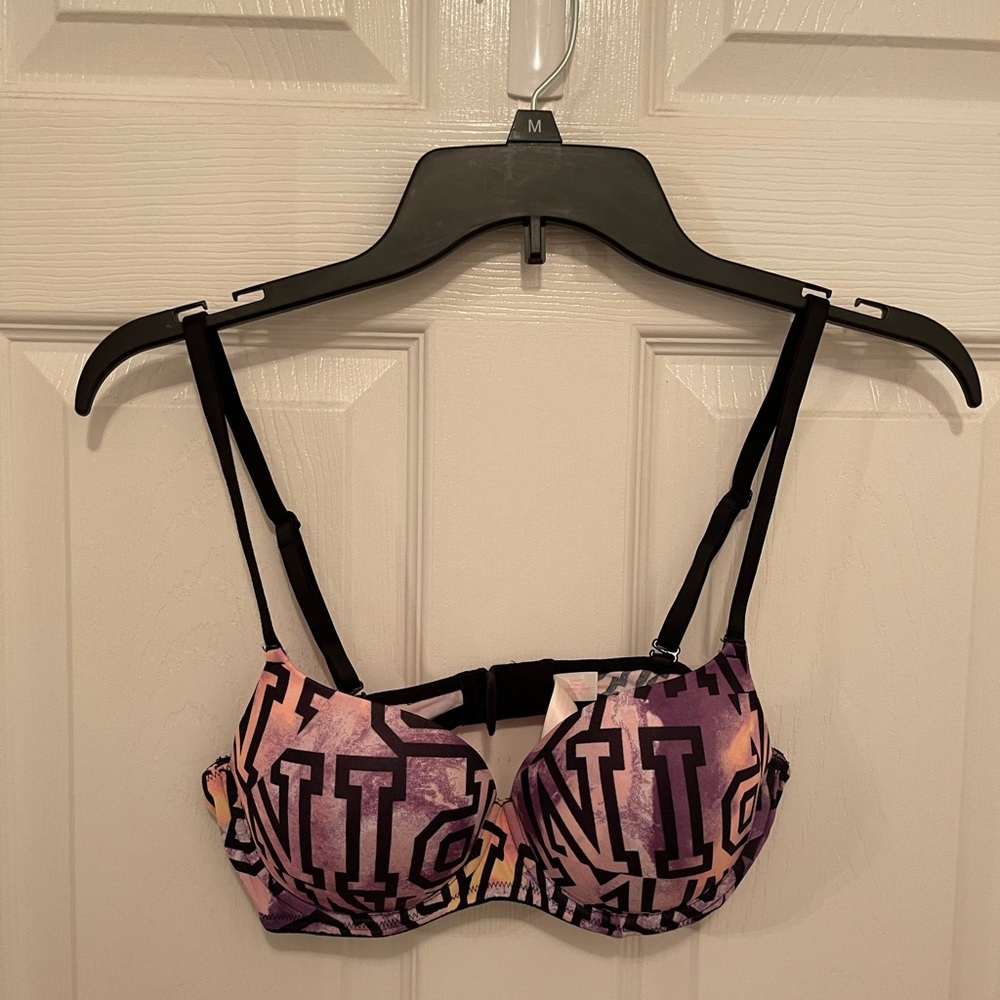 VS PINK Pink Logo Tie Dye Bra